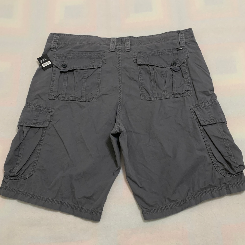 NWT Union Cargo Shorts Men's 40R Grey Lightweight Drawstring Cotton 11" Inseam